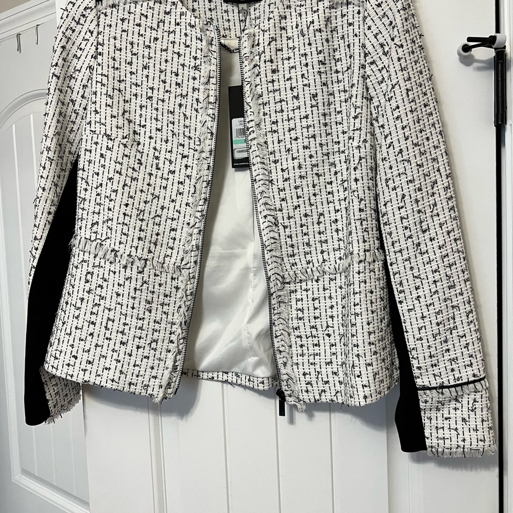 NEW with Tags Karl Lagerfeld Tweed Jacket Size 8